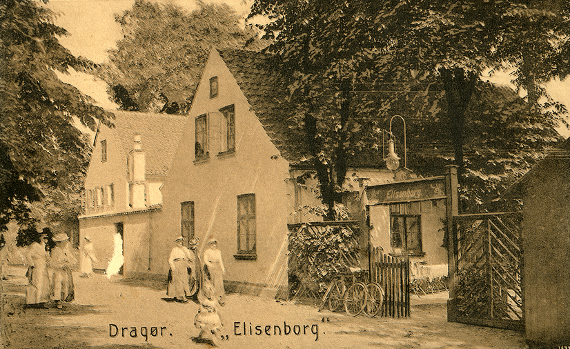 Elisenborg som restauration. Foto ca. 1910. Foto: Historisk Arkiv Dragør
