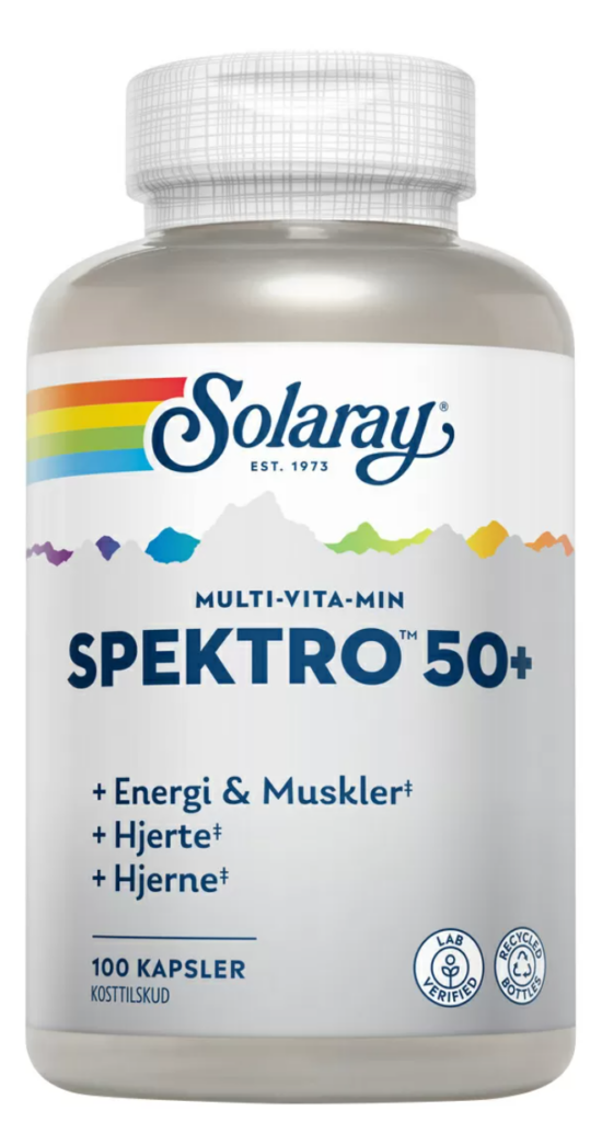 Solaray Spektro 50+ Multi-Vita-Min - et multivitamin med vitaminer, mineraler, urter og mikronæringsstoffer
