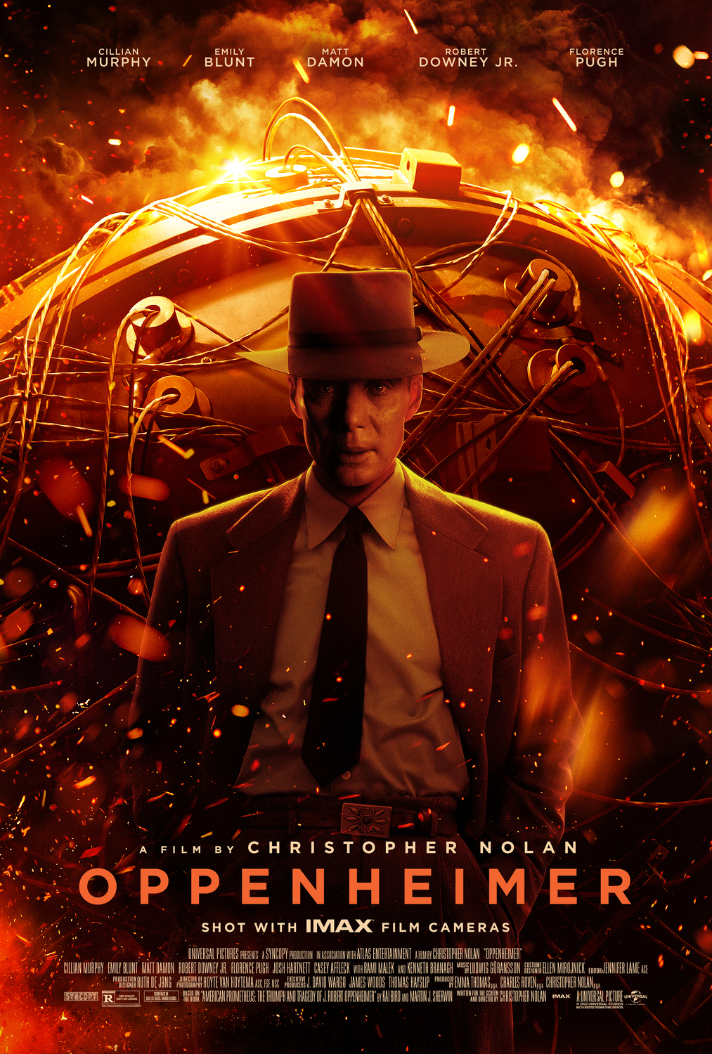 Biografplakat for filmen "Oppenheimer". Copyright: Universal Pictures.