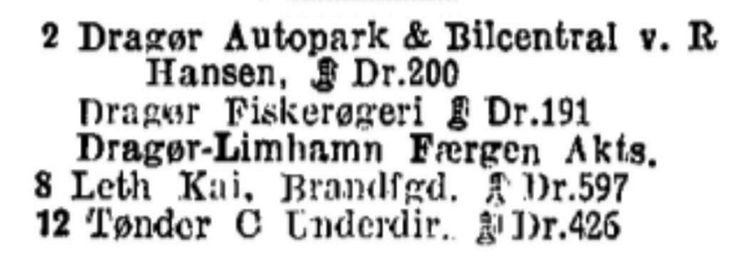 Robert Hansen havde gang i mange aktiviteter på Kirkevej 2 i Dragør kommune, i dag Kirkevej 177-179. De to daværende kommuner havde egne husnumre på Kirkevej. Først da vi fik postnumre i 1967, blev de sidste husnumre på Kirkevej ”justeret” på plads. 1944: Kraks Vejviser.