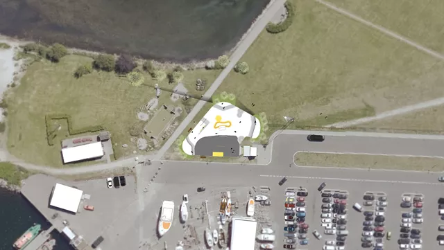 Placeringen af den nye skatepark. Foto: Dragør Skatepark.