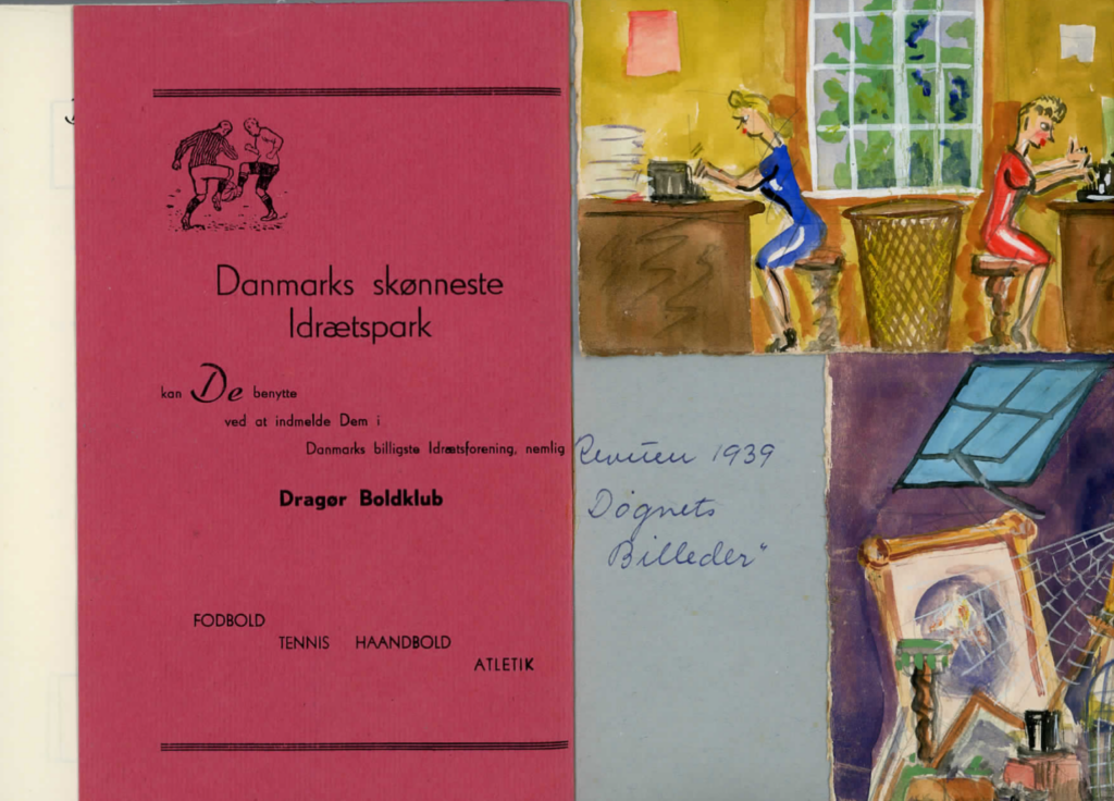 Det officielle program for Dragør Revyens "Døgnets Billeder" i 1939, afholdt på Strandhotellet. Ukendt fotograf.