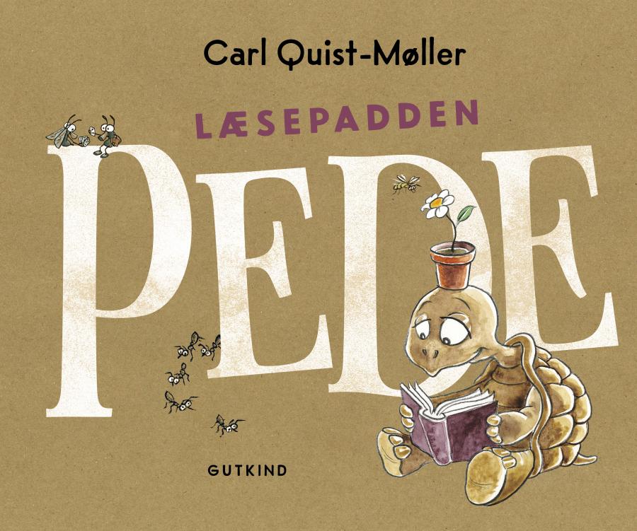 Læsepadden Pede. Carl Quist-Møller. Omslag @ Illustration: Carl Quist-Møller. Grafiker: Rasmus Funder. Forlag: Gutkind.