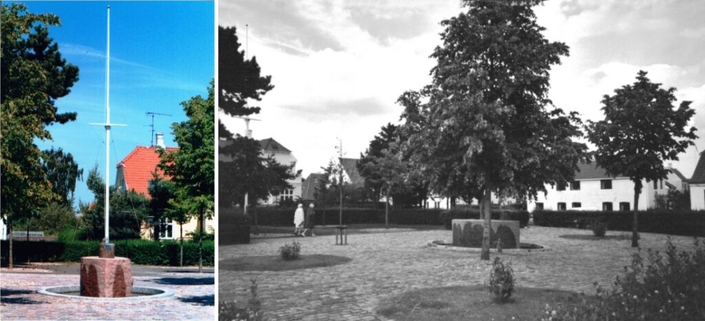 10. juni 2000. Billedhugger Poul Isbaks skulptur "Dragørbåden" indviet 18. december 1999 på pladsen uden navn. Nuværende Nordre Væl. Fotos: Dines Bogø.